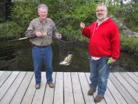 Jim and Jim with their walleye limit...