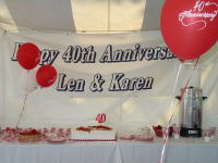 Karen and Len's 40th anniversary