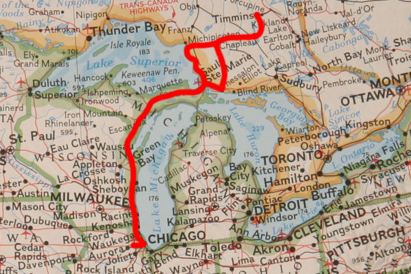 Trip route...
