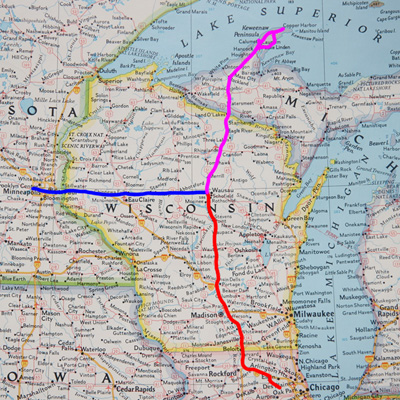 Trip route...