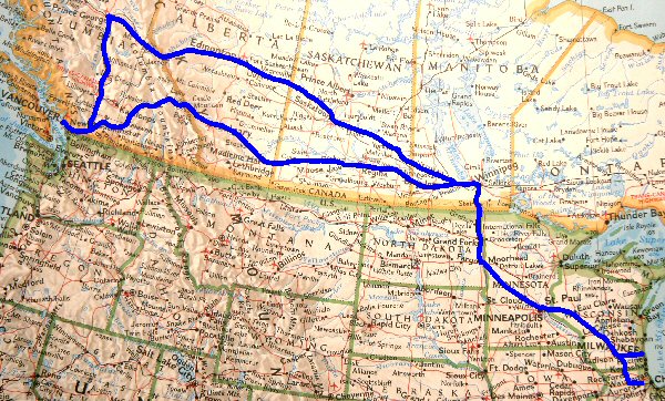 Trip route...